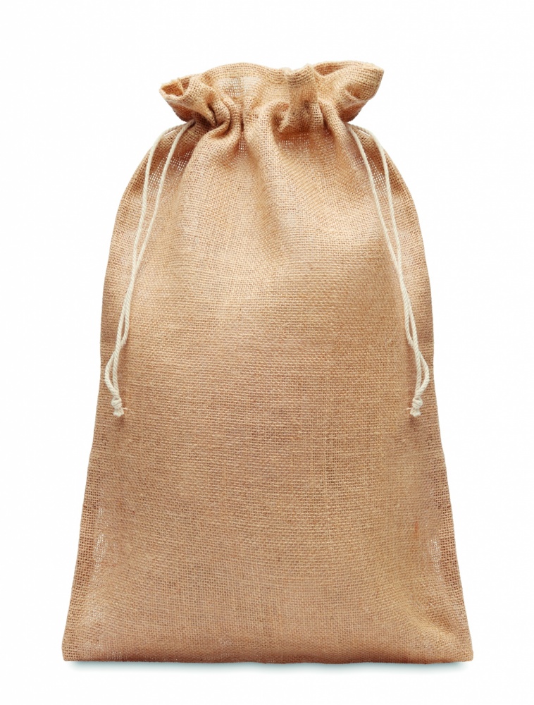 Logo trade promotional giveaways picture of: Large jute gift bag 30x47 cm