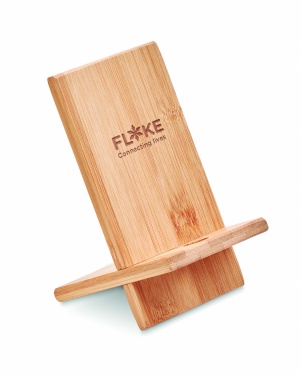 Logo trade promotional gifts image of: Bamboo phone stand/ holder WHIPPY