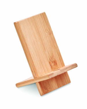Logo trade promotional gifts image of: Bamboo phone stand/ holder WHIPPY