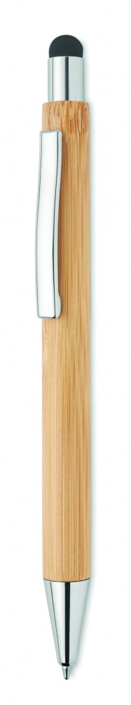 Logo trade promotional item photo of: Bamboo ballpoint pen with blue ink