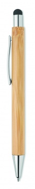 Logo trade promotional gifts image of: Bamboo ballpoint pen with blue ink