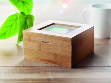 Logo trade promotional giveaway photo of: Bamboo tea box
