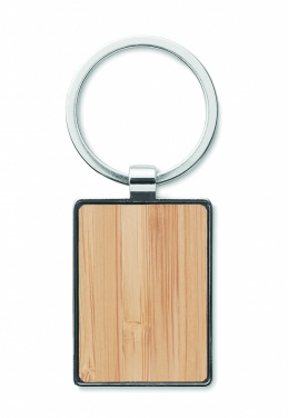 Logotrade promotional giveaway picture of: Rectangular key ring bamboo WEST