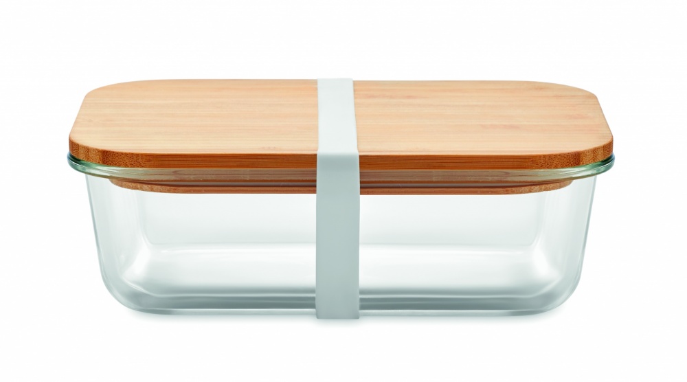 Logo trade promotional item photo of: Glass lunchbox with bamboo lid