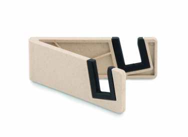 Logo trade business gifts image of: Phone holder bamboo fibre/PP