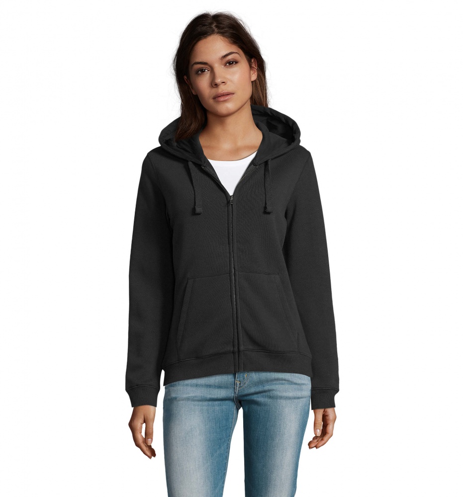 Logo trade promotional items picture of: SPIKE WOMEN ZIP HOOD SWEAT
