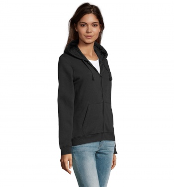 Logo trade promotional product photo of: SPIKE WOMEN ZIP HOOD SWEAT