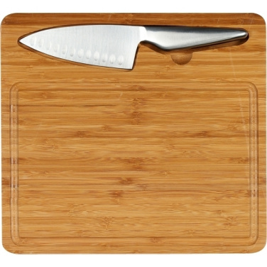 Logo trade advertising products image of: Cutting board with knife MANTOVA