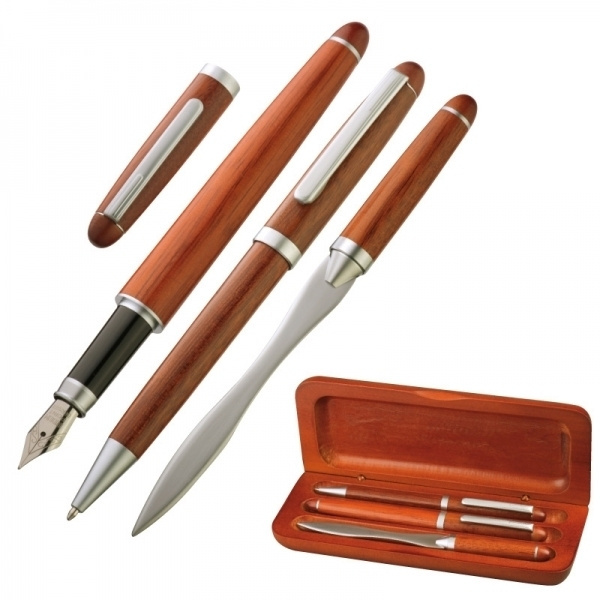 Logo trade advertising products image of: Rosewood writing set BANGKOK