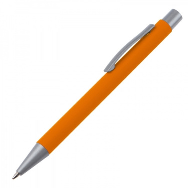 Logo trade advertising products image of: Metal ballpen soft touch ABU DHABI