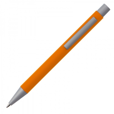 Logo trade advertising products image of: Metal ballpen soft touch ABU DHABI