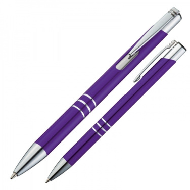 Logo trade corporate gifts picture of: Metal ballpen ASCOT