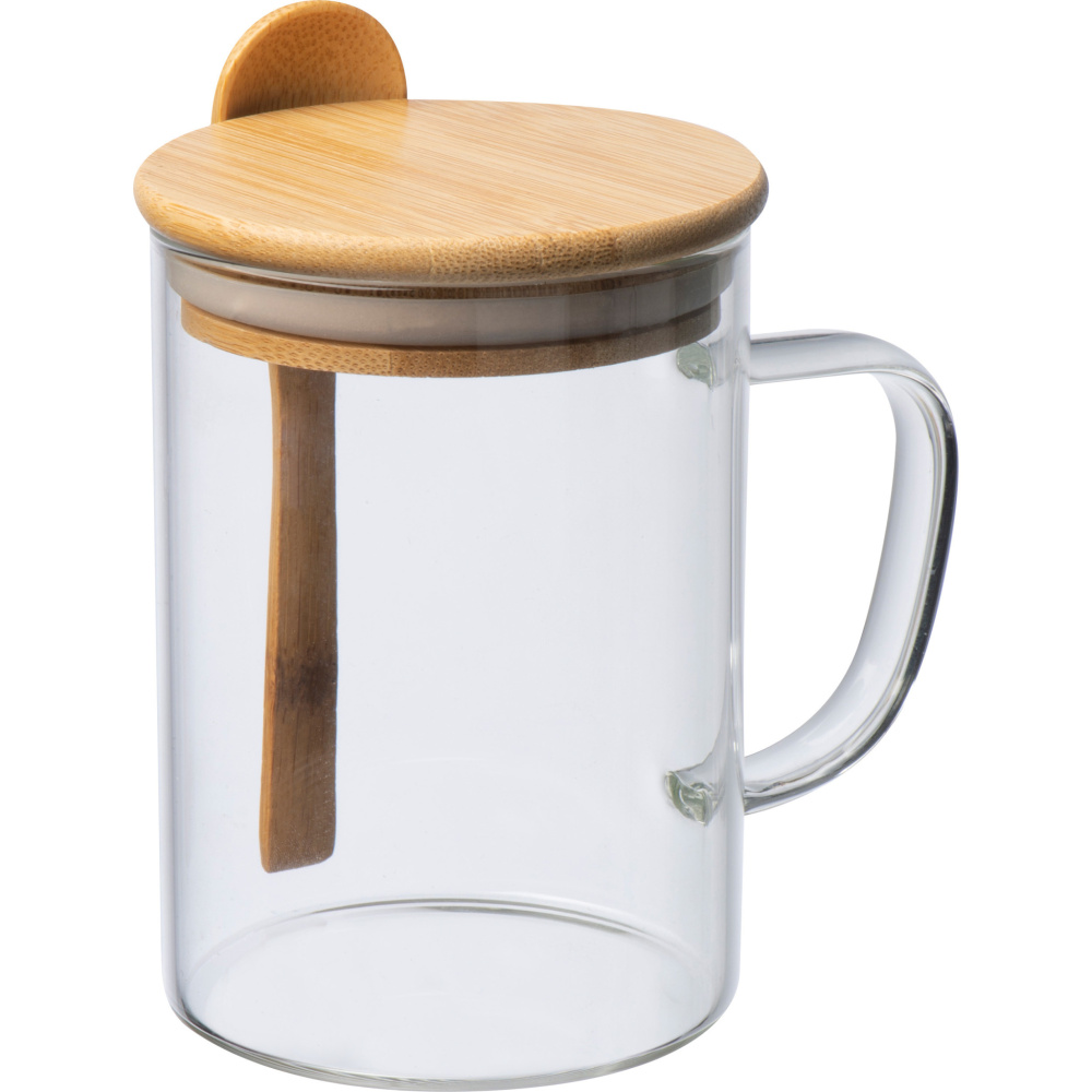 Logotrade promotional merchandise picture of: Glass mug JACKSON 420 ml