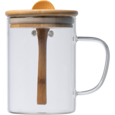 Logo trade promotional merchandise picture of: Glass mug JACKSON 420 ml
