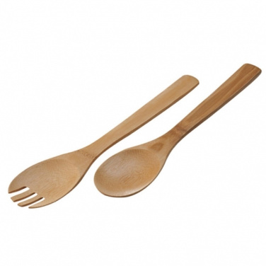 Logo trade promotional giveaway photo of: Bamboo salad servers CAPUA