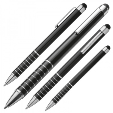 Logotrade promotional item image of: Metal ballpen with touch pen LUEBO