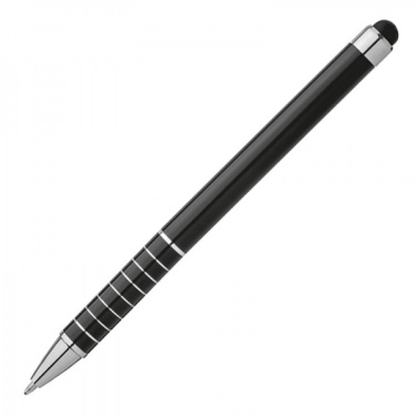 Logo trade promotional products image of: Metal ballpen with touch pen LUEBO