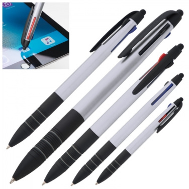 Logo trade corporate gifts image of: Plastic ballpen 3in1 BOGOTA