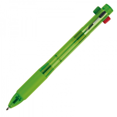 Logo trade promotional products image of: Plastic ballpen 4in1 NEAPEL