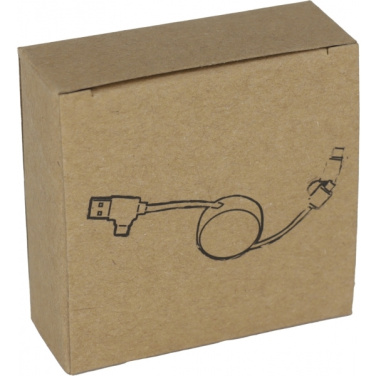 Logo trade promotional items picture of: Bamboo charging cable GRONINGEN