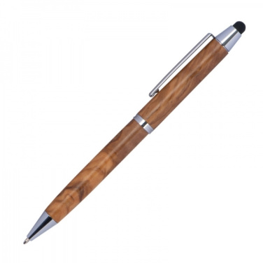 Logotrade promotional product picture of: Wooden ballpen with touch function ERFURT