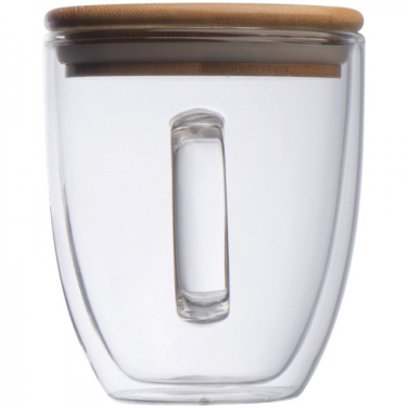 Logotrade promotional gift image of: Double-walled glass cup GERTHE 350 ml