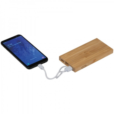 Logo trade promotional products image of: Bamboo power bank KATOWICE