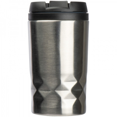 Logotrade promotional item image of: Stainless steel mug with lid ROMA 250 ml