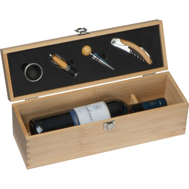 Logo trade corporate gift photo of: Wooden wine box SAINT-ETIENNE