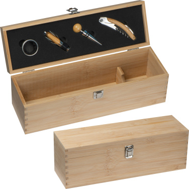 Logo trade promotional products image of: Wooden wine box SAINT-ETIENNE