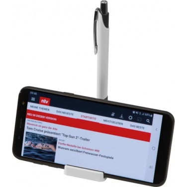 Logotrade advertising product image of: Mobile phone holder with metal ballpen REGINA