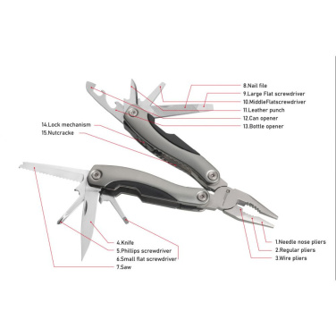 Logotrade promotional product picture of: Multitool ARMADOR NEW Black Schwarzwolf