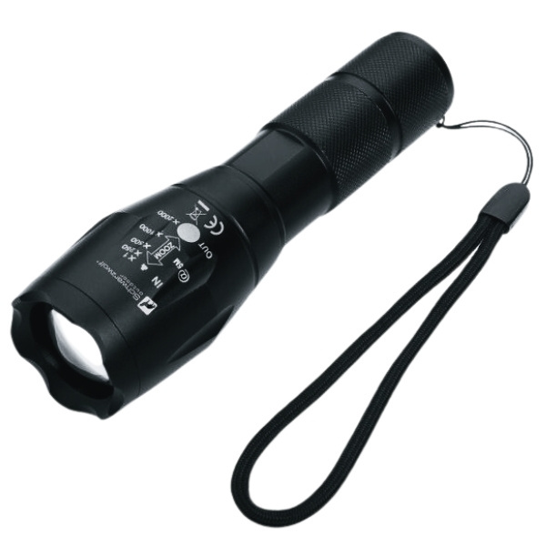 Logotrade promotional giveaway picture of: Flashlight ANTELAO Schwarzwolf