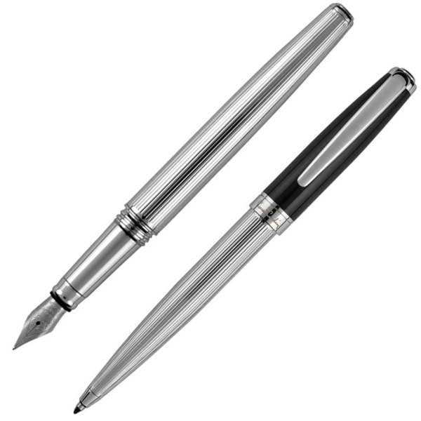 Logo trade promotional gift photo of: Writing set ballpoint pen & fountain pen CHRISTOPHE Pierre Cardin