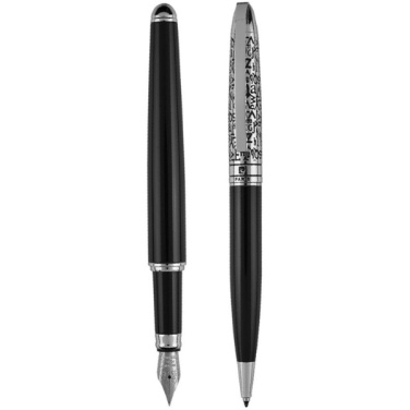 Logo trade promotional items image of: Writing set ballpoint pen & fountain pen JACQUES Pierre Cardin