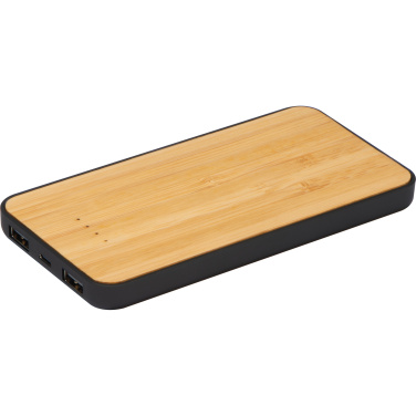 Logo trade business gifts image of: Wireless charger and powerbank 8000 mAh MILAN
