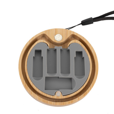 Logo trade promotional products image of: 4in1 cable in wooden case, LH-ZM01
