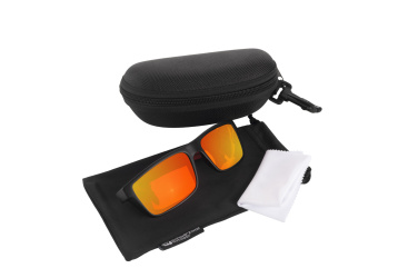 Logo trade promotional merchandise picture of: Sunglasses IRAVADI Schwarzwolf
