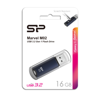 Logo trade promotional merchandise picture of: Pendrive Silicon Power Marvel - M02 3.2 16GB