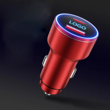 Logotrade advertising products photo of: Car charger with enlighted logo for engraving