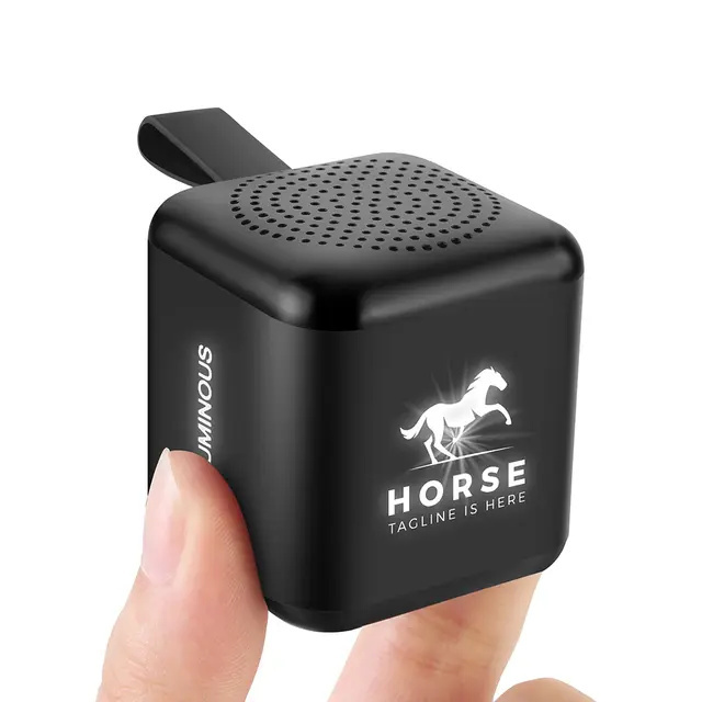 Logotrade advertising product image of: Mini speaker with enlighted logo for engraving