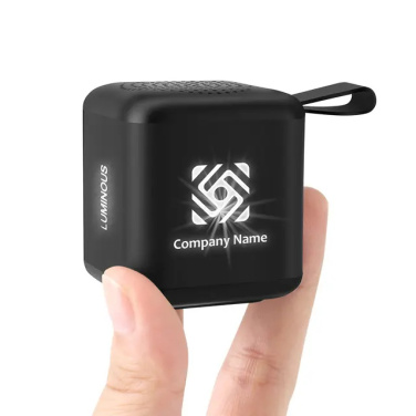 Logotrade promotional item image of: Mini speaker with enlighted logo for engraving