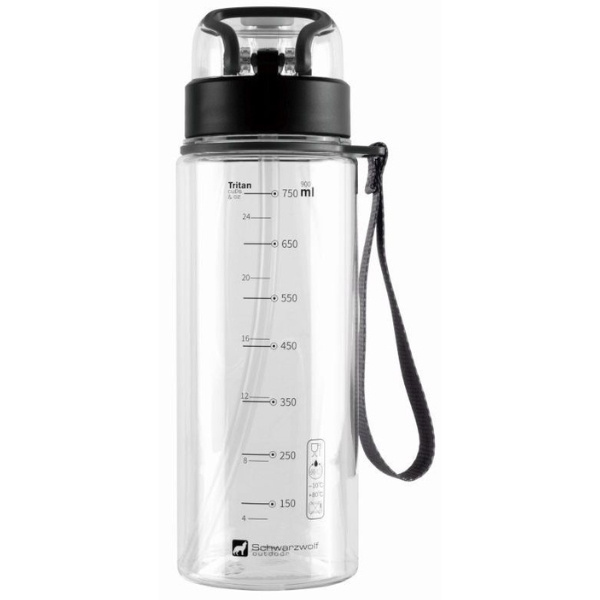 Logo trade promotional item photo of: Drinking bottle SEYHAN 900 ml Schwarzwolf