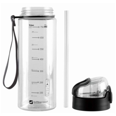 Logo trade promotional product photo of: Drinking bottle SEYHAN 900 ml Schwarzwolf