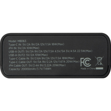 Logotrade promotional product picture of: Power bank 20 000 mAh MARABELLA MoLu