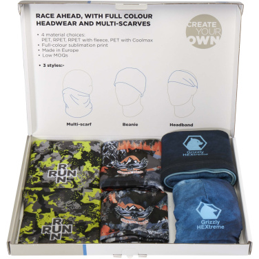 Logo trade promotional merchandise picture of: Sublimation headwear sample box