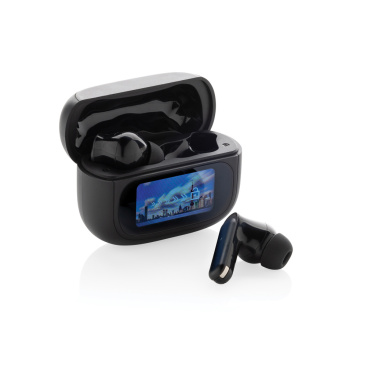 Logotrade promotional gift image of: Airtune RCS recycled plastic ANC earbuds with touch screen