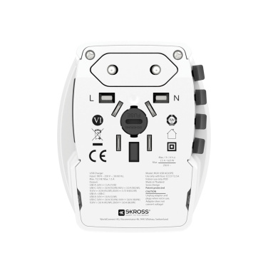 Logotrade corporate gift image of: SKROSS World Travel Adapter MUV 65W PD with USB C Cable
