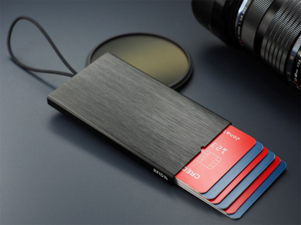 Logo trade promotional merchandise picture of: RFID credit and business card holder 126615500