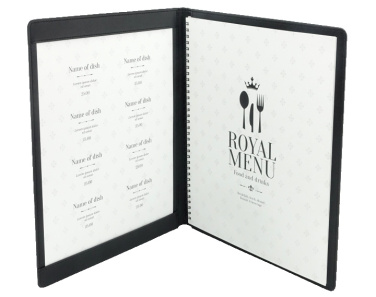 Logo trade business gifts image of: Menu cover 1078119